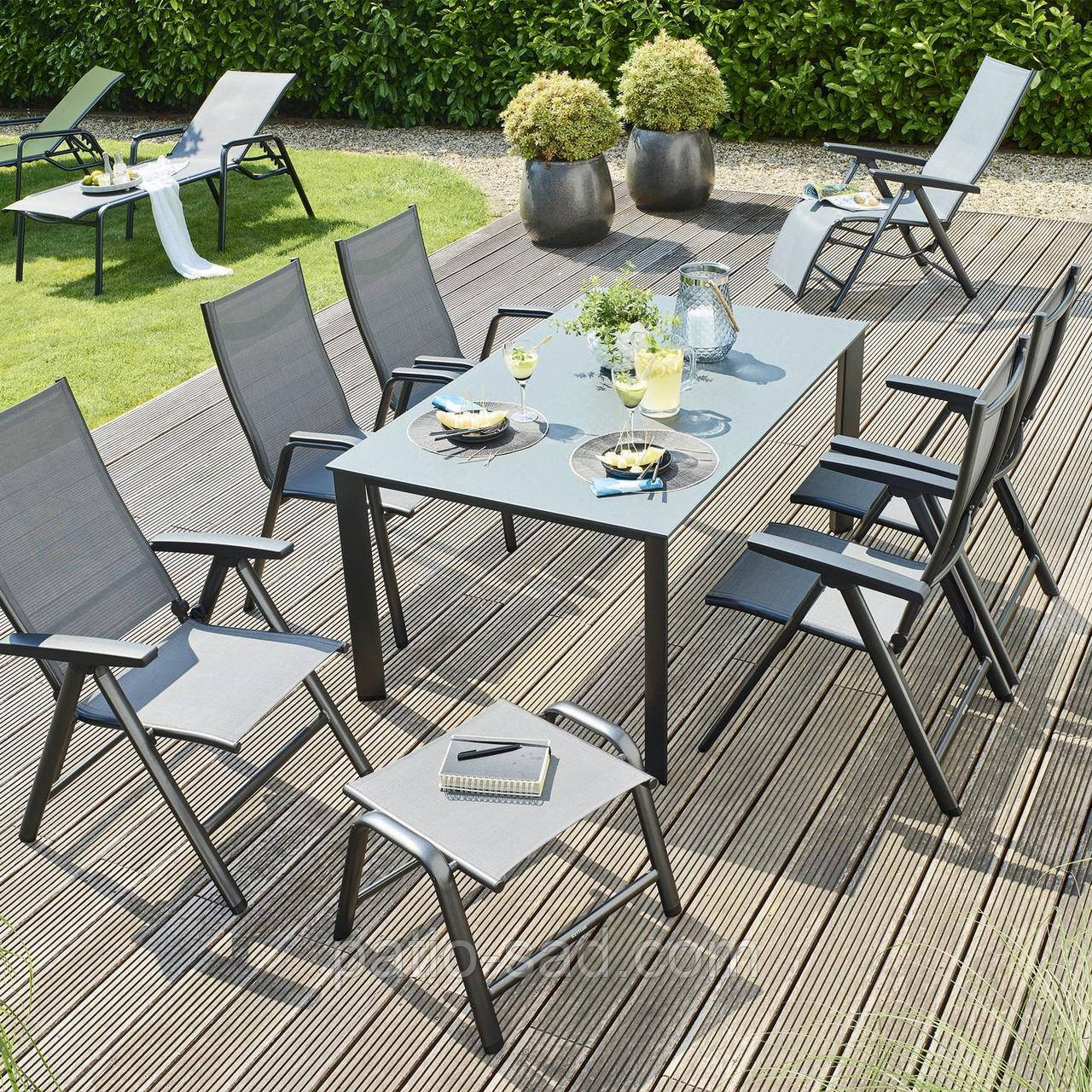 Елегантний садовий пуф Hocker Cirrus антрацитовий KETTLER, фото 1