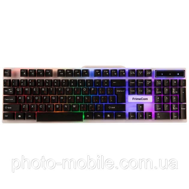 Клавіатура FrimeCom FC-801А-USB, з підсвічуванням, Black
