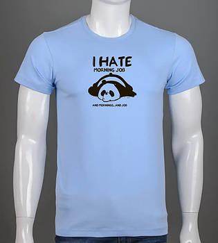 Футболка чоловіча Panda 2509м (Уп.4шт M-XXL), Блакитний