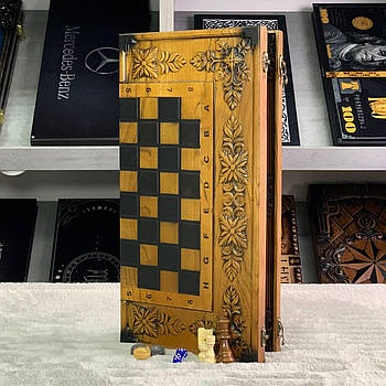 Шахи з дерева, 48×23×3 см, арт.191101, класичне виконання, завжди актуальний подарунок