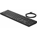 Клавіатура HP 320K USB Ukr/Eng, повнорозмірна, Black, фото 3