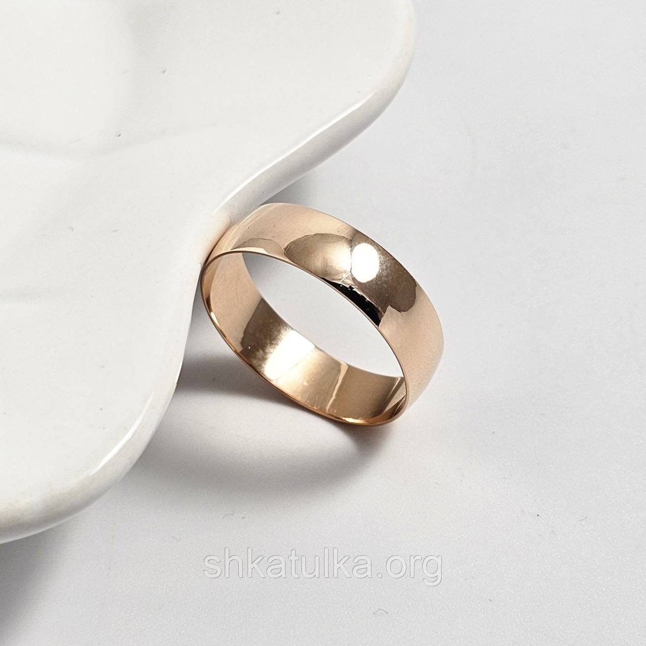 Обручка золота Європейка широка класична 22 розміру 3.82, фото 1