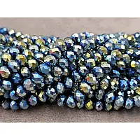 Кришталь рондель 6мм зелений хром (+-95шт)