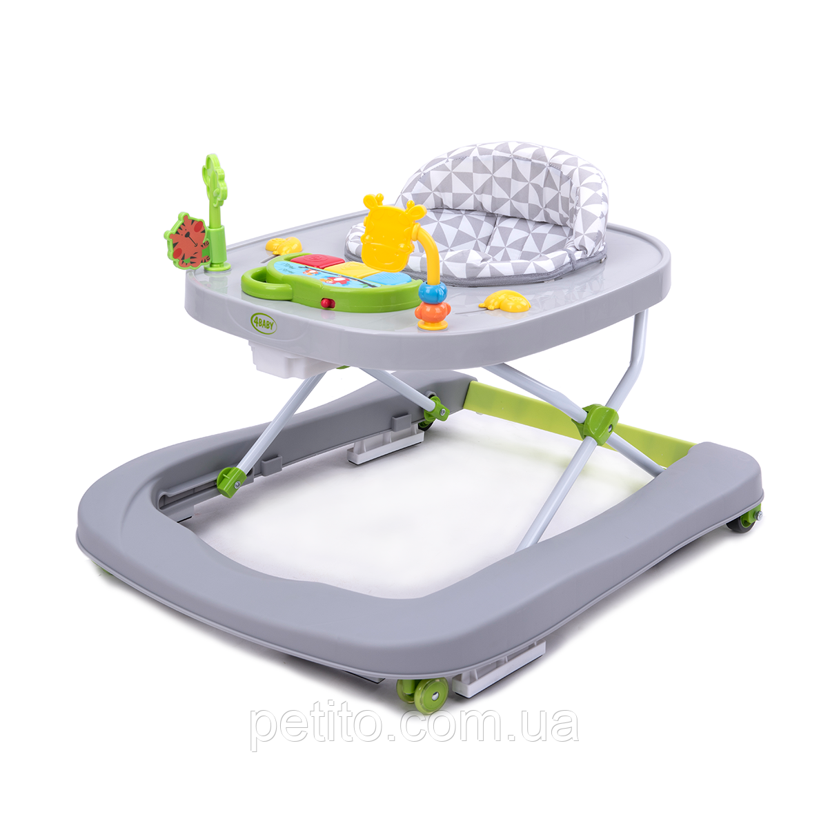 Ходунки 4BABY Walk`n push light grey