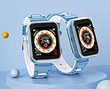Смарт-годинник XO H130 GPS Children's Intelligent 4G Watch Blue, фото 5