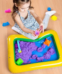 Дитячий ігровий набір Кінетичний пісок "KidSand" KS-02-02U пісочниця, формочки