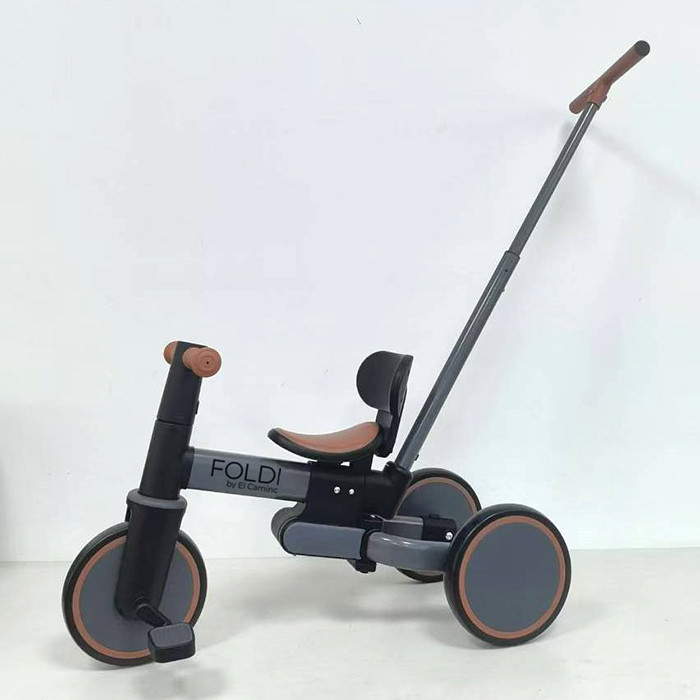Триколісний велосипед з батьківською ручкою El Camino Foldi 1202, Graphite