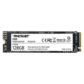 Накопичувач SSD 128GB Patriot P300 M.2 2280 PCIe NVMe 3.0 x4 TLC, фото 3