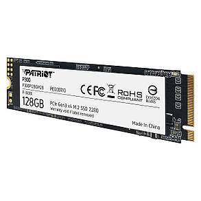 Накопичувач SSD 128GB Patriot P300 M.2 2280 PCIe NVMe 3.0 x4 TLC, фото 4