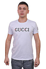 Футболка чоловіча Gucci 25-25Y-09430 біла, фото 2