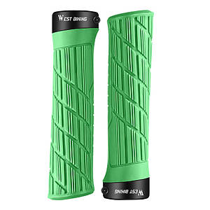 Грипси велосипедні West Biking YP0804063 з двома замками ручки на кермо Green