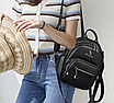 Рюкзак жіночий шкіряний трансформер Yilanduo Чорний, фото 5