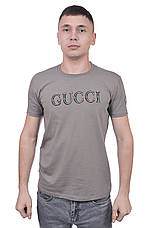Футболка чоловіча Gucci 25-25Y-09430 сіра, фото 3