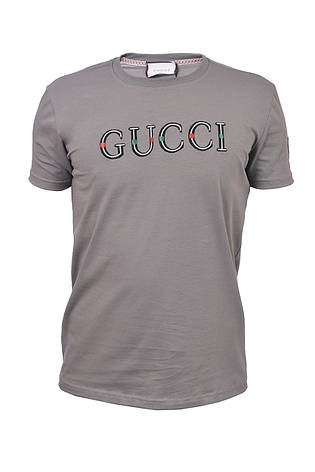 Футболка чоловіча Gucci 25-25Y-09430 сіра, фото 1