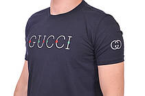 Футболка чоловіча Gucci 25-25Y-09430 темно-синя, фото 6