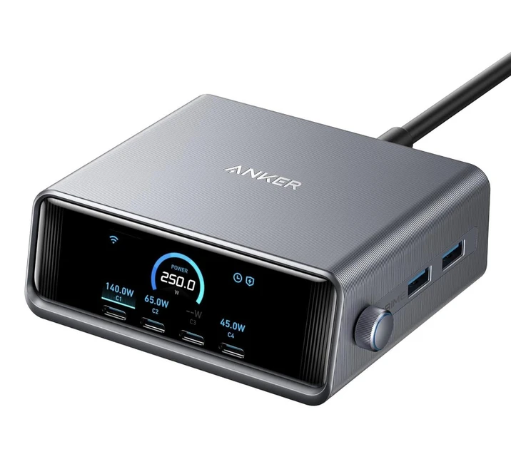 Anker Prime Charger (250W, 6 ports, GaNPrime) US  Зарядний пристрій