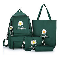 Рюкзак шкільний набір для дівчинки зелений 342GP