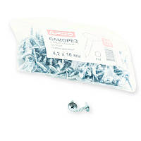 Саморіз із шайбою 4,2х16 білий (200 шт) APRO