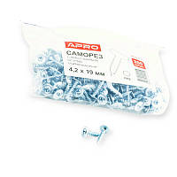 Саморіз із шайбою 4,2х19 білий (200 шт) APRO