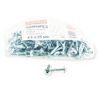 Саморіз із шайбою 4,2х25 білий (100 шт) APRO