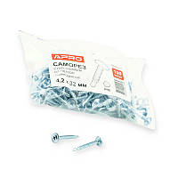 Саморіз із шайбою 4,2х32 білий (100 шт) наконечник свердло APRO