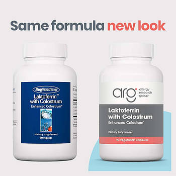 Allergy Research Lactoferrin with Colostrum / Лактферин + Колострум молозиво 90 капсул BX591