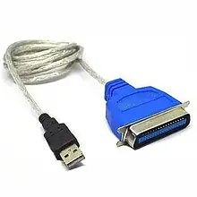 Шнур до принтера штекер USB — штекер LPT IEEE36 1284, 1.5 м