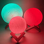 Світильник настільний Місяць 3D RGB 8 см + пульт, фото 3