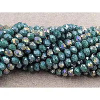 Кришталь 6мм темно-зелений матовий АВ (+-85шт)