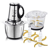 Подрібнювач чопер блендер RAF R-7028 2в1 3L, фото 3