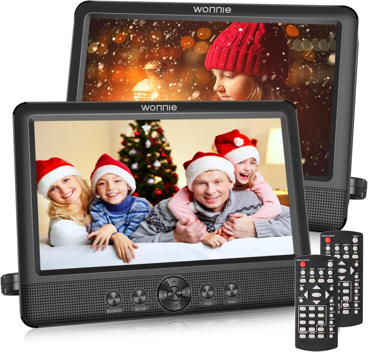 WONNIE 10,5" Два DVD-плеєри з подвійним екраном для автомобіля, Amazon, Німеччина