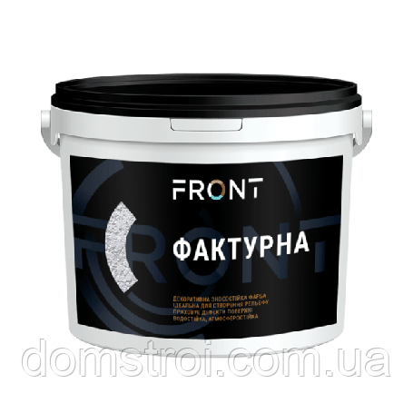 Фарба інтер'єрна акрилова текстурна Front «Фактурна» біла матова, фото 1