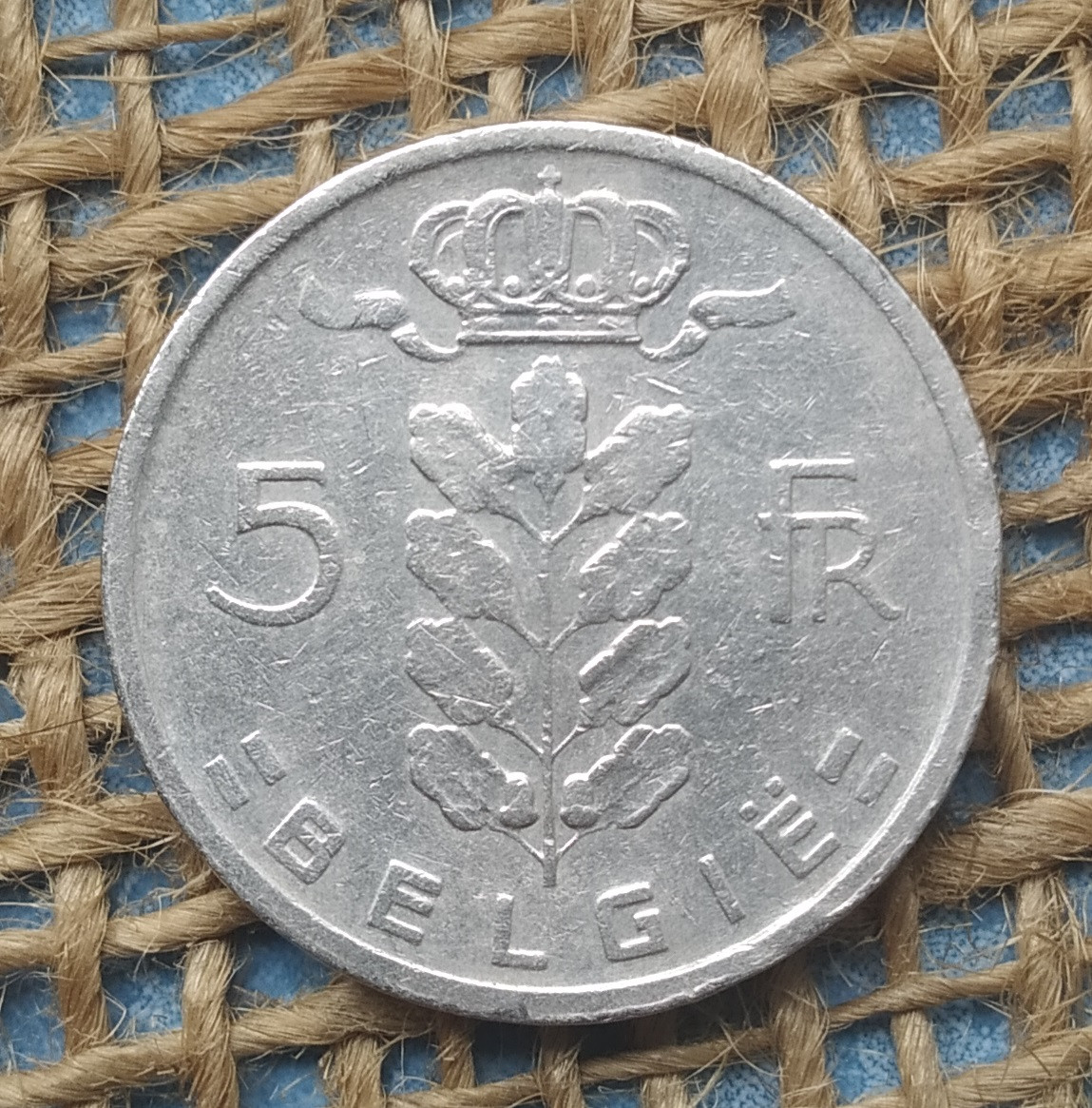 5 франкiв 1964 року. Бельгiя
