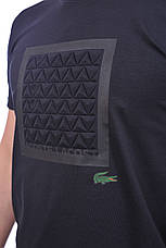 Футболка чоловіча Lacoste 25-25Y-9209 темно-синя, фото 5