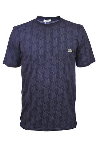 Футболка чоловіча Lacoste 25-489 темно-синя, фото 1