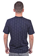 Футболка чоловіча Lacoste 25-489 темно-синя, фото 5