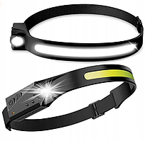 Ліхтарик налобний Bailong BL-G28 XPE+COB USB-Type C Sensor