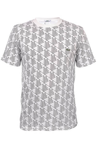 Футболка чоловіча Lacoste 25-489 біла, фото 1