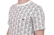 Футболка чоловіча Lacoste 25-489 біла, фото 6