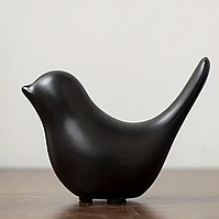 Декоративна статуетка Чорна пташка, фігурка пташки для декору (чорний)