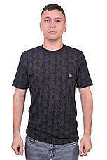 Футболка чоловіча Lacoste 25-489 чорна, фото 3