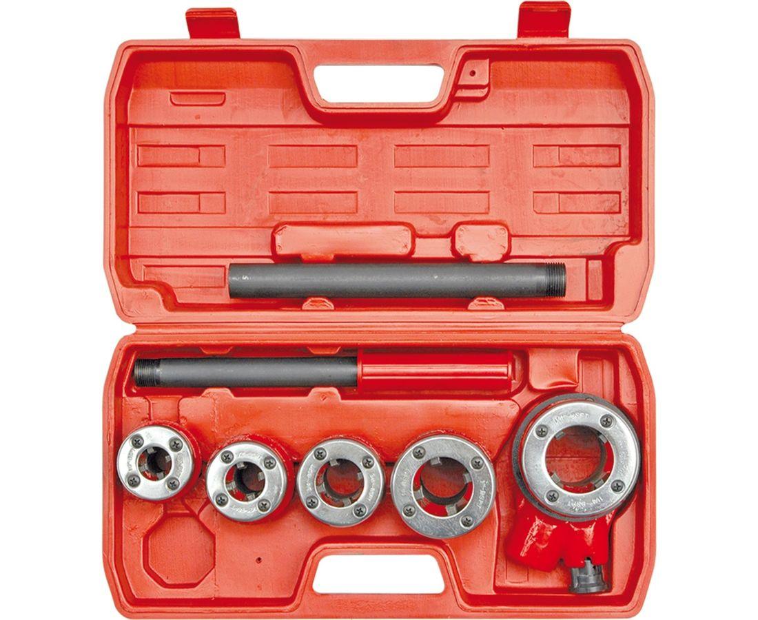 Набір різьбонарізний для труб (3/8"-1/2"-3/4"-1"-5/4") 8 шт. Vorel 55820