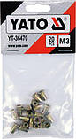 Сталеві різьбові заклепки М3 20 шт Yato YT-36470, фото 4
