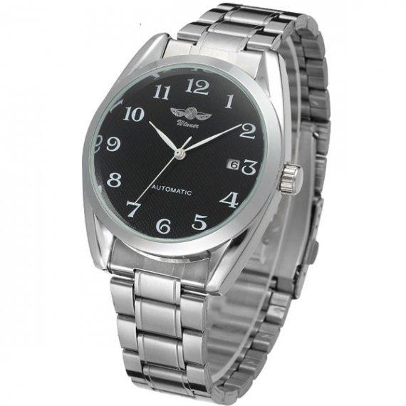 Чоловічий наручний годинник Winner Handsome (Сріблястий), фото 1
