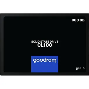 Накопичувач SSD 960GB GOODRAM CL100 GEN.3 2.5" SATAIII 3D TLC, фото 1