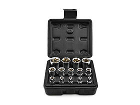 Набір торцевих головок CrV 1/2", 3/8", 1/4" E-TORX 14 од. Geko G13566