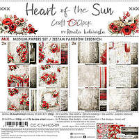 HEART OF THE SUN - набір паперів 20,3x20,3см - МІКС
