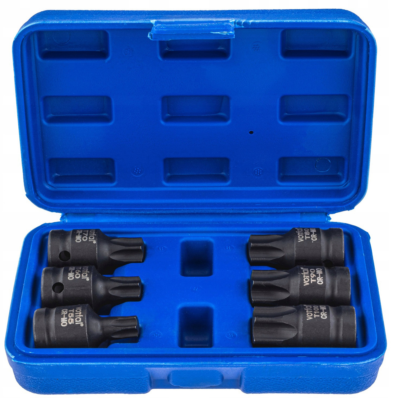 Набір ударних бітів Vorfal TORX (T55-T100) 1/2″ 6 од. V08051