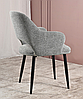 Стілець M-234 тканина фактурна тканина холодний сірий + чорний TM Vetro Mebel, фото 6