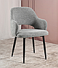 Стілець M-234 тканина фактурна тканина холодний сірий + чорний TM Vetro Mebel, фото 7
